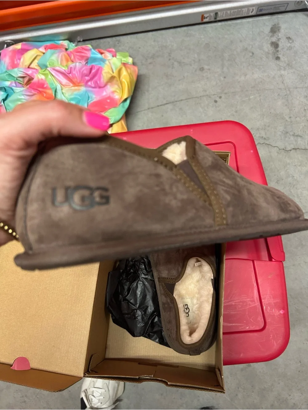 Label on Shoe Box